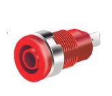 Borne Banana De 4MM Vermelho Abertura De 12MM E Porca Nas Eextremidades