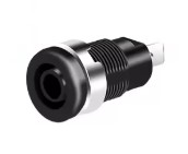 Borne Banana De 4MM Preto Abertura De 12MM E Porca Nas Eextremidades