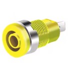 Borne Banana De 4MM Amarelo Abertura De 12MM E Porca Nas Extremidades