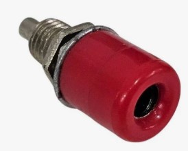 Conector Banana 4MM Vermelho Abertura 7,5 MM - B57 - B07