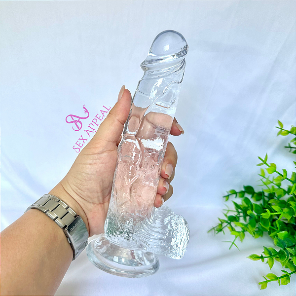 PRÓTESE MACIÇA FEITA EM JELLY COM VENTOSA 21cm