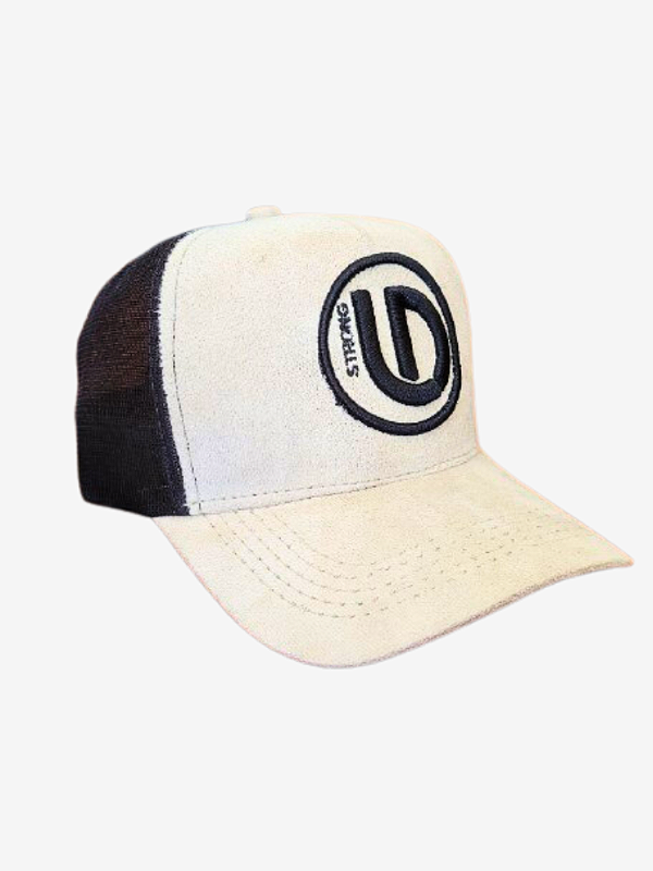 BONÉ LD TRUCKER BORDADO CREME CAMURÇA
