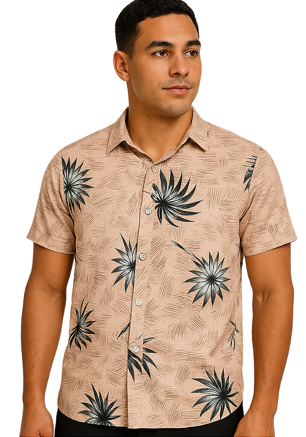 CAMISA DE VISCOSE ESTAMPADA