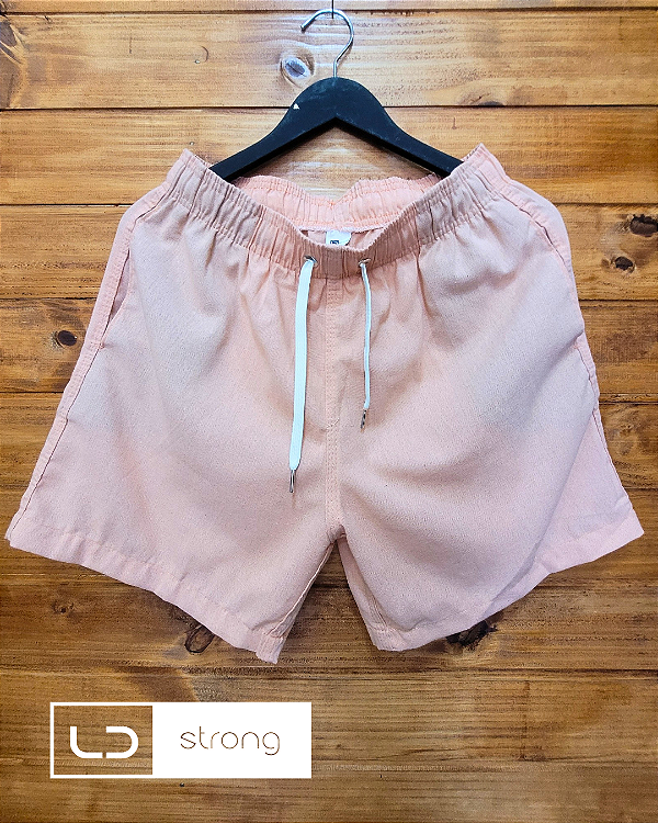 SHORT DE LINHO NATURAL - ROSE