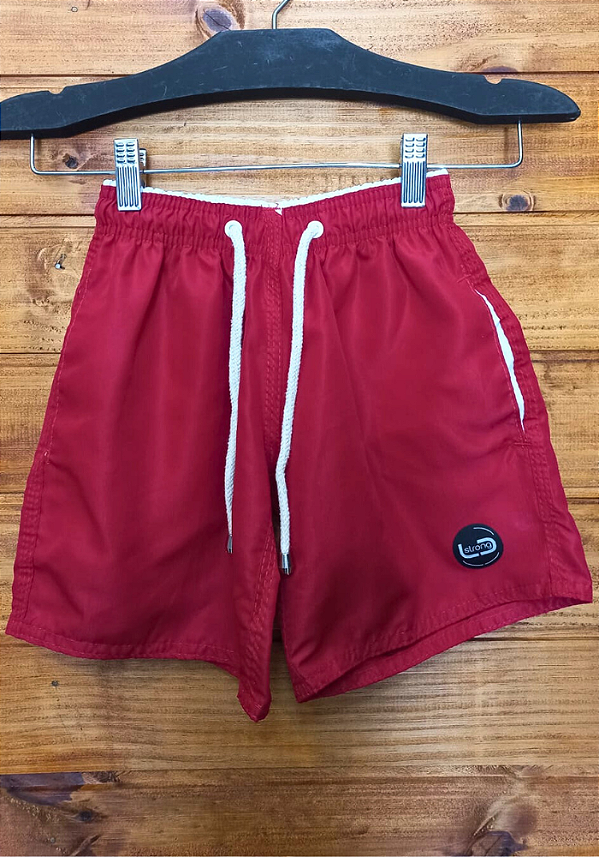 SHORT EM TACTEL JÚNIOR VERMELHO
