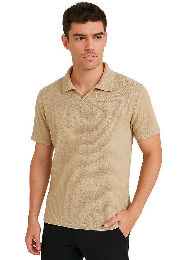 CAMISA POLO SOLARIS - BEGE