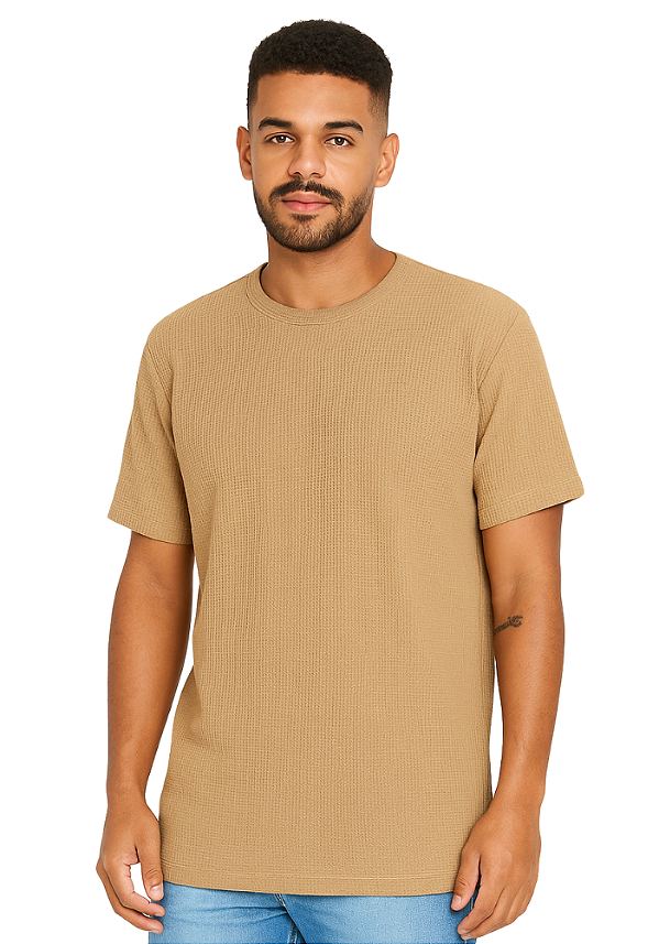 CAMISETA TRICÔ PARIS CARAMELO
