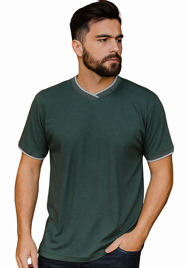 CAMISETA GOLA CROSS - VERDE STONE