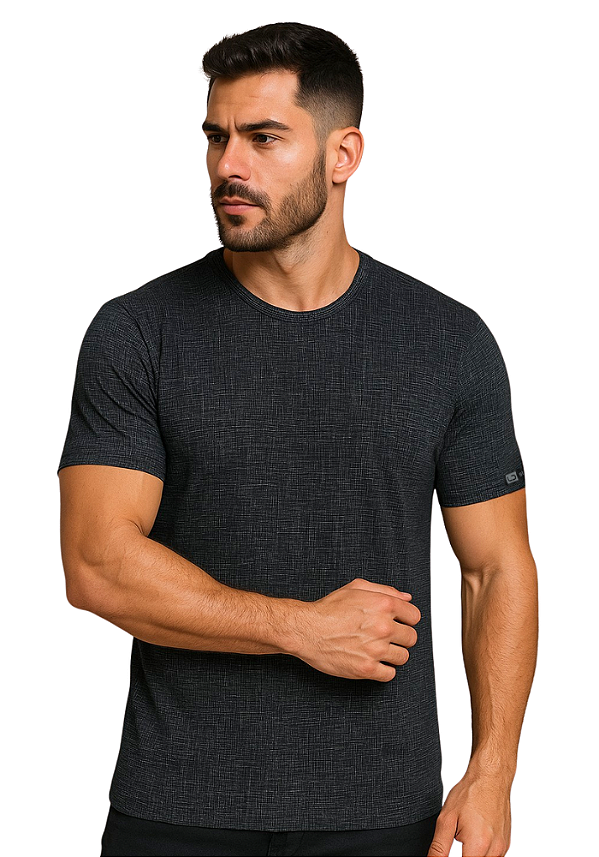 CAMISETA LD COMFORT ESTAMPADA - PRETA
