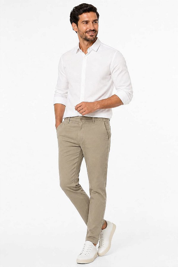 CALÇA ESPORTE FINO - BEGE ESCURO