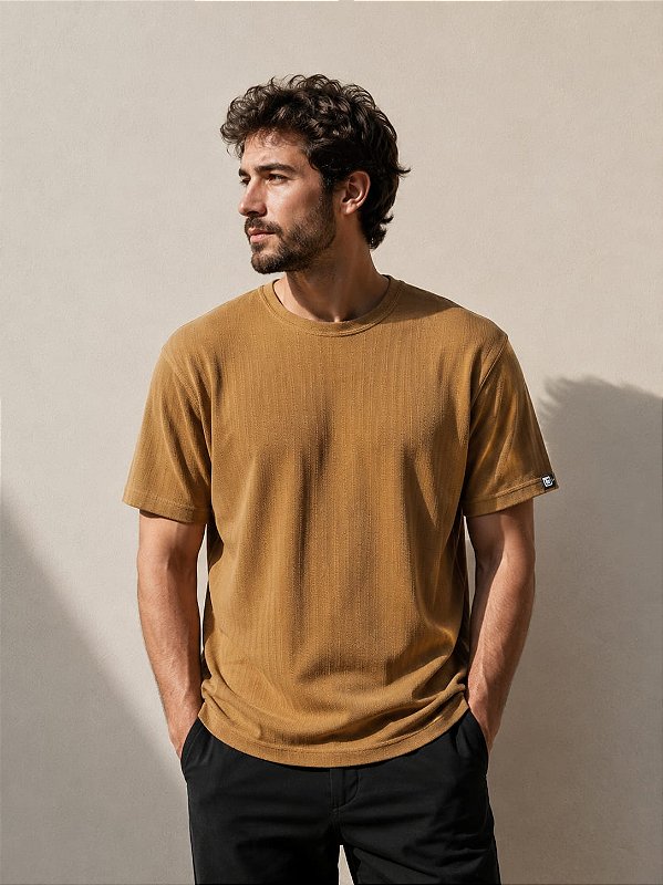 CAMISETA TRICÔ ESSENCE - CARAMELO