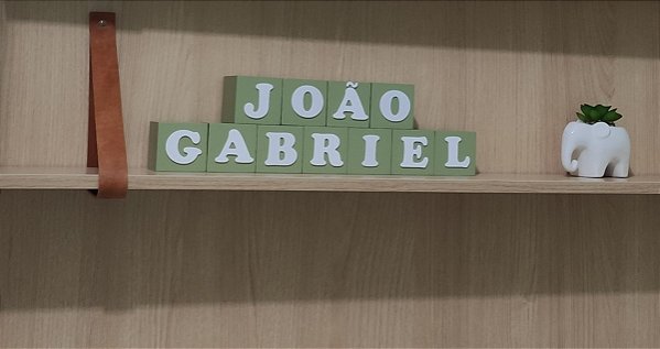 Kit 11 Cubos Branco Revelação Letra Bebê Prateleira Infantil