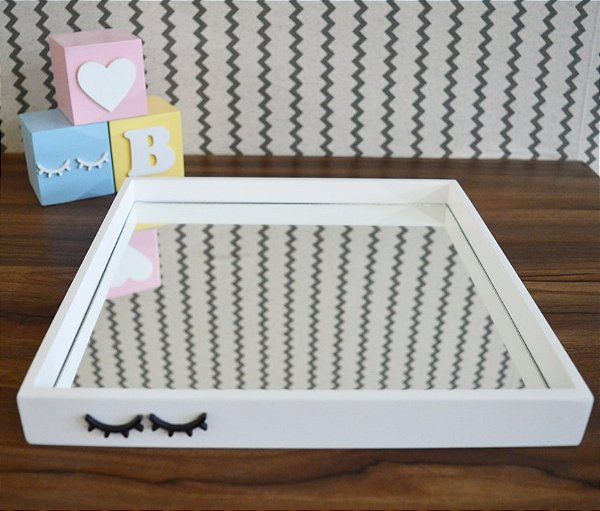 Bandeja Decoração Cílios Quarto Espelho Mesa Bebê Unissex - B101