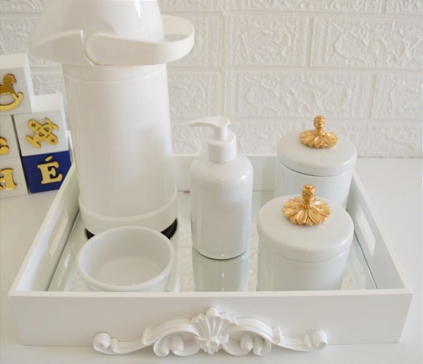 Kit Higiene Bebê Porcelana Térmica Quarto K028 Provençal