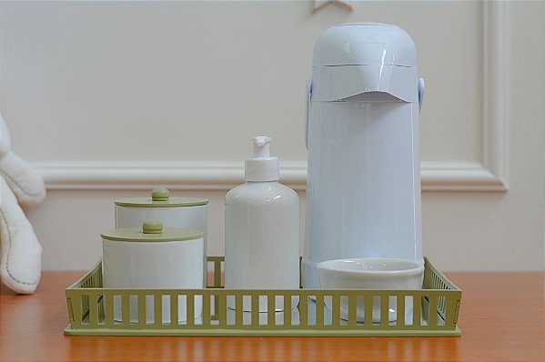 Kit Higiene Porcelanas Bebê Moderno Bandeja K039 Safari