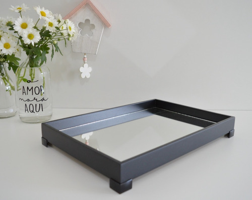 Bandeja Luxo Bancada Lavabo Multiuso B086 Preto