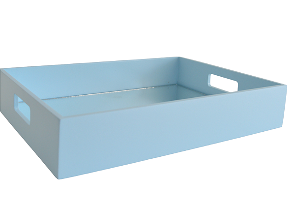 Bandeja Decoração Espelho Festa Café Taças Bancada B095 Azul