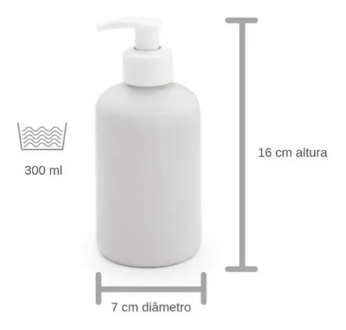 Pote P/Sabonte Liquido Porcelana Bebê Maternidade 300 ml