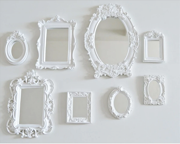 Molduras 8 Resinas Espelho Vintage Parede Provençal