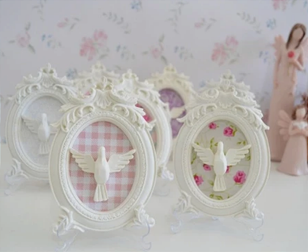 Kit Com 10 Lembranças G Enfeite Decoração Batismo Nascimento Divino Espirito Santo Maternidade Meninas