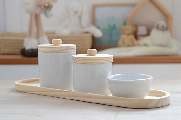 Kit Higiene Porcelana Maternidade Bebê - Laryssa