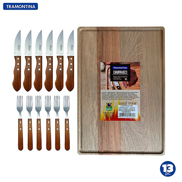 Kit Churrasco e Tabua Tramontina