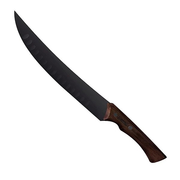 Faca  Tramontina Churrasco Black com Lâmina em Aço Inox Escurecido 10"