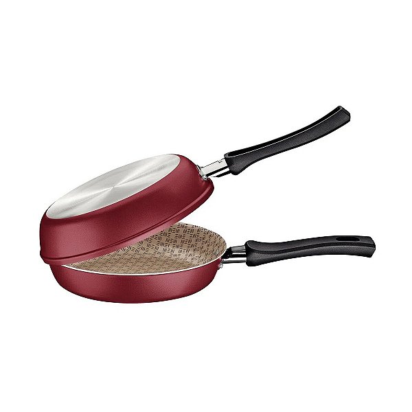 Omeleteira Tramontina Loreto Alumínio Antiaderente Starflon Max Vermelho 20 cm
