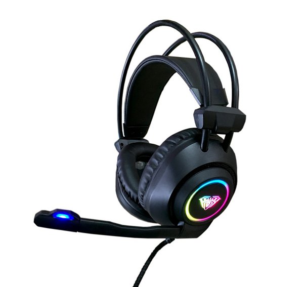 Headset AULA S600 profissional para jogos  7.1 Surround Sound RGB