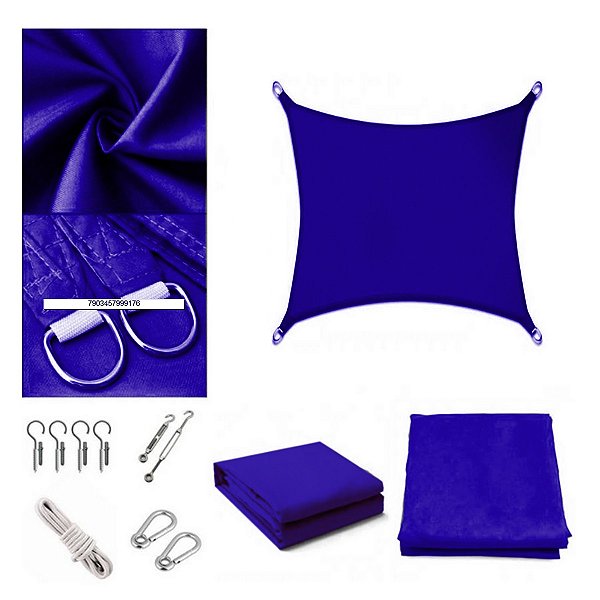 Tela Quadrada Sombralux 4x4 m + Kit de Instalação