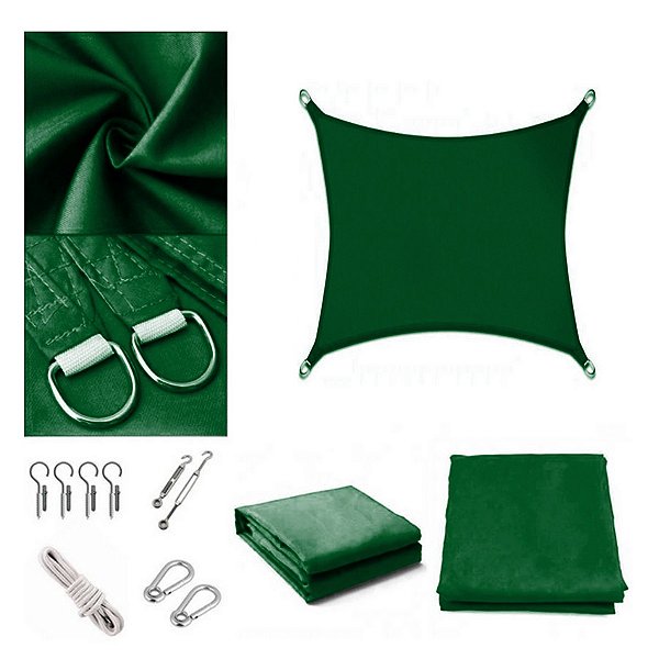 Tela Quadrada Sombralux  5x5 m + Kit de Instalação