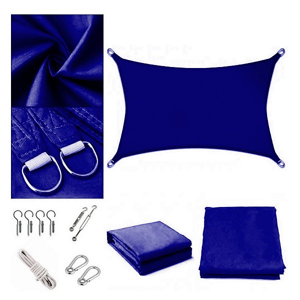 Tela Retangular Sombralux 4x2 m + Kit de Instalação