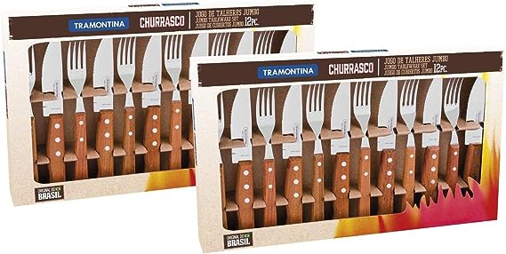 Faqueiro Para Churrasco Tramontina Inox Jumbo 24 Peças