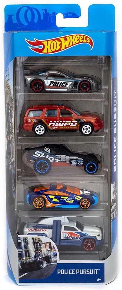 Pacote 5 Carros Sortidos, Hot Wheels, Mattel