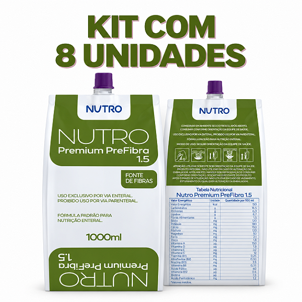 KIT NUTRO PREMIUM PREFIBRA 1.5 - SISTEMA FECHADO 8 UND