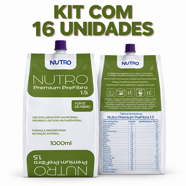 KIT NUTRO PREMIUM PREFIBRA 1.5 - SISTEMA FECHADO 16 UND