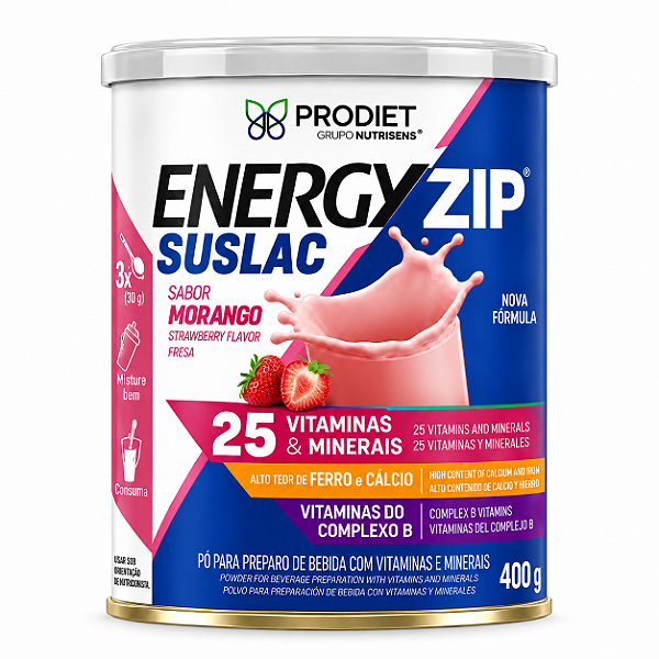 ENERGYZIP SUSLAC MORANGO LATA 400G