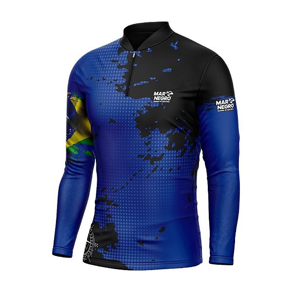 Camiseta Mar Negro Pesca Combate - Clean Mapa