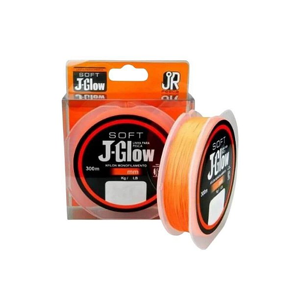 Linha Jr Pesca Monofilamento Soft J-glow Laranja 300m