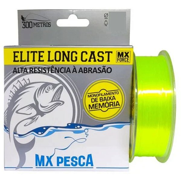 Linha Mx Pesca Elite Long Cast 300m Amarela