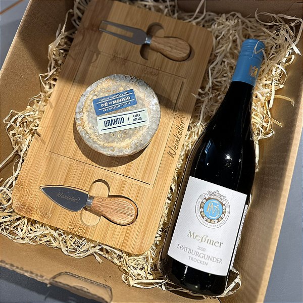 Caixa de Natal 3 I Messmer Pinot Noir & tábua de queijos