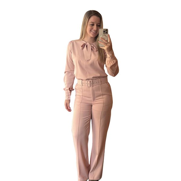 Conjunto Pantalona + Blusa Catarina