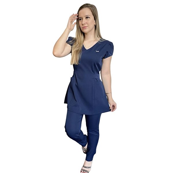 Scrub Una Decote V Plus Size
