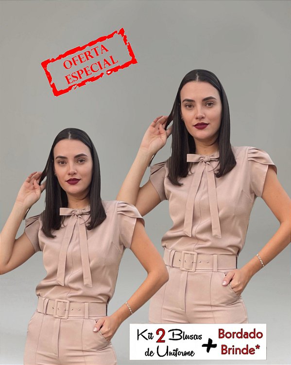 Kit 2 Blusas Uniforme