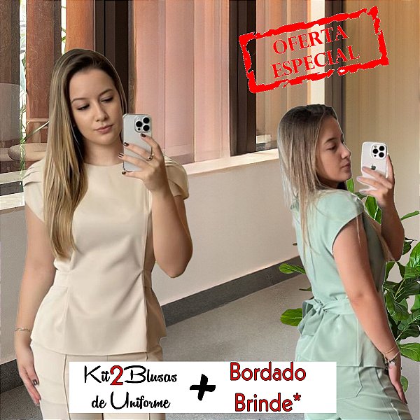 Kit 2 Blusas Uniforme