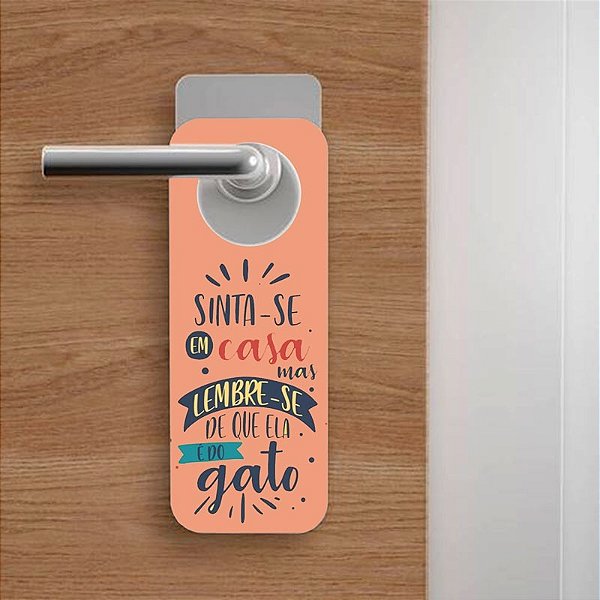 Aviso de Porta Sinta-se Em Casa