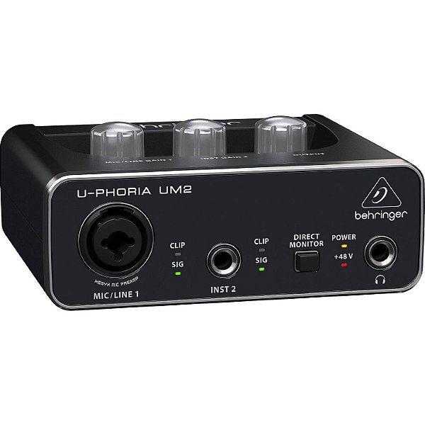 Interface de Áudio USB 2x2 com Pré-Amplificador XENYX - Behringer U-PHORIA UM2