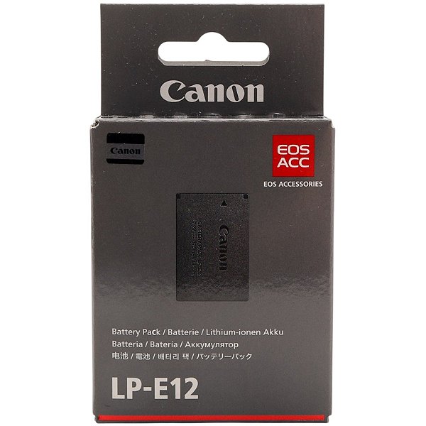 Bateria Original Canon LP-E12 para SL1; M; M2; M10; M100; M200; M50; M50 Mark II
