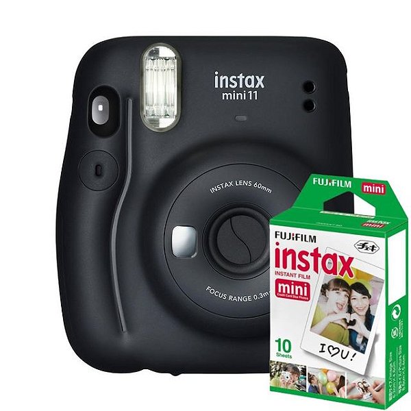 Câmera Instax Mini 11 com 10 Filmes - Grafite - Fujifilm