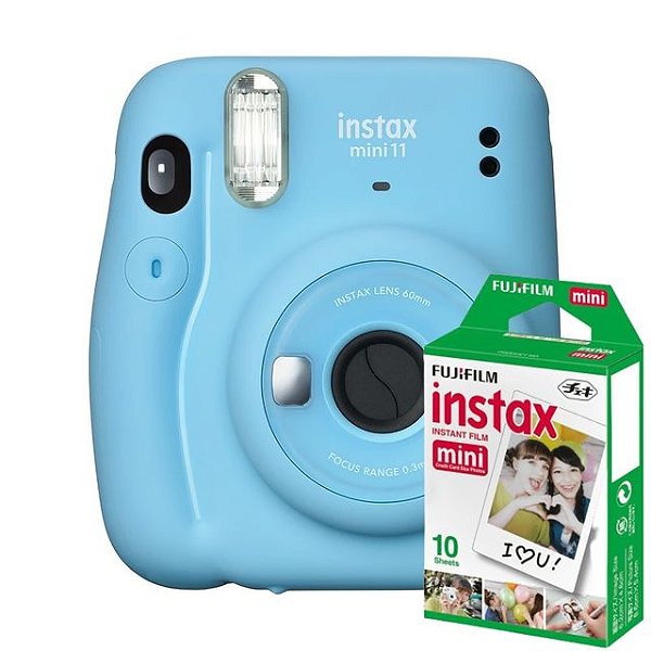 Câmera Instax Mini 11 com 10 Filmes - Azul - Fujifilm